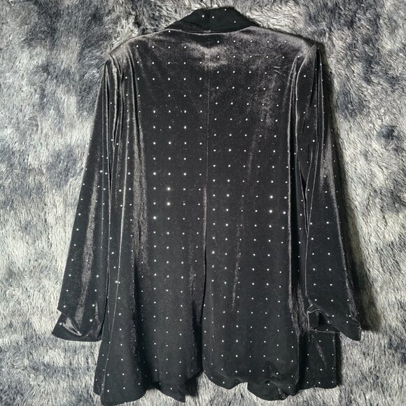 Endless Rose Womens Velvet Rhinestone Blazer Jacket XL New With Tags - Picture 8 of 12